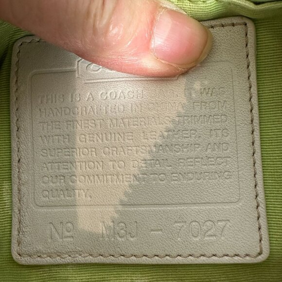 Coach Y2K OPTIC Green Signature Canvas Mini Bag + Free Coach Leather Extender - Picture 15 of 15